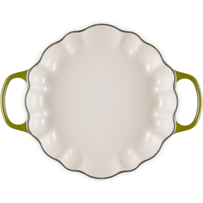 Каструля для тушкування Le Creuset з емальованого чавуну, 2.75 л, білий колір (Leaf It to Me)