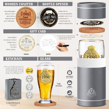 Пивний келих з гравіюванням 570 мл, 50 років, Персоналізований подарунок для чоловіка, тата на День народження, Декор, Карта