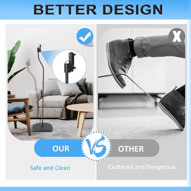 Регульовані підставки для акустики: комплект з 2 шт., висота до 140 см, для сателітів до 5 кг, інтегроване кабельне управління (сумісні з Bose UFS-20 серія II)