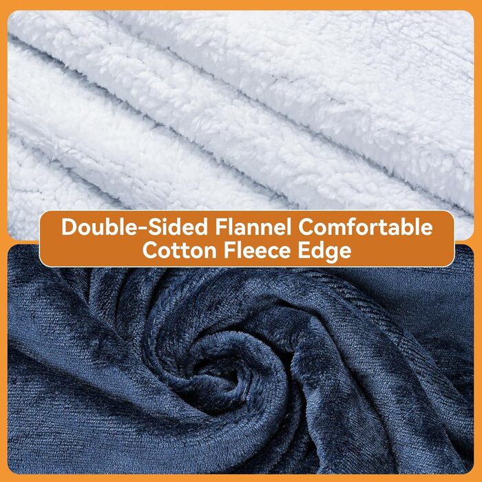 Електрична гріюча ковдра з автовимкненням, 9 режимів нагріву та 10 таймерами. Захист від перегріву, пральна, тепла ковдра для дому та офісу (Блакитна, 180x200 см)