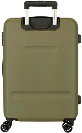 Чохол-валіза Roll Road Flex з ABS-пластику, кодовий замок, 4 колеса, ручна поклажа, зручний внутрішній простір (набір 2 шт., хакі)