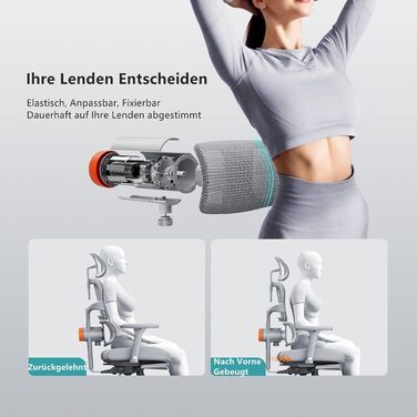 Офісне крісло Newtral Ergonomic NT002 з регульованою підголівником та підлокітниками (сірий), знімний стіл