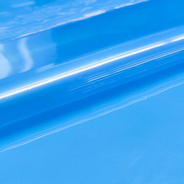 Водостійкий душовий завіс Barossa Design, товстий, м'який, з отворами та магнітами, 182.9 x 182.9 см, прозорий, блакитний