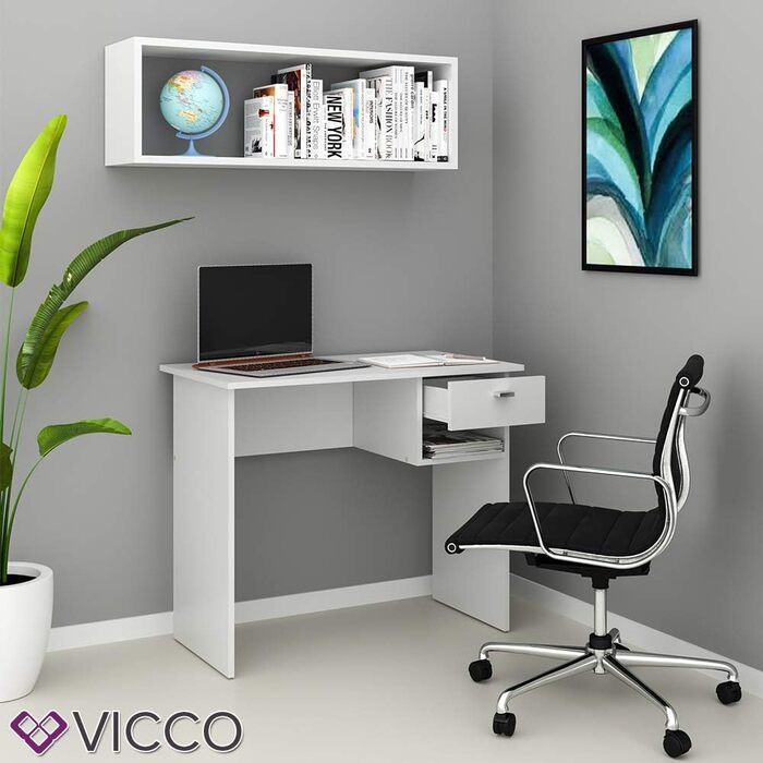 Письмовий стіл Vicco Colin, білий, 90x50 см