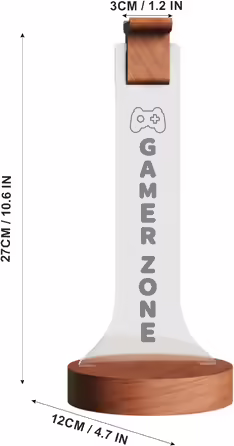 Дерев'яна підставка для гарнітури YuanDian Gamer Zone RGB, 16 кольорів, декор ігрової кімнати, подарунок для геймерів