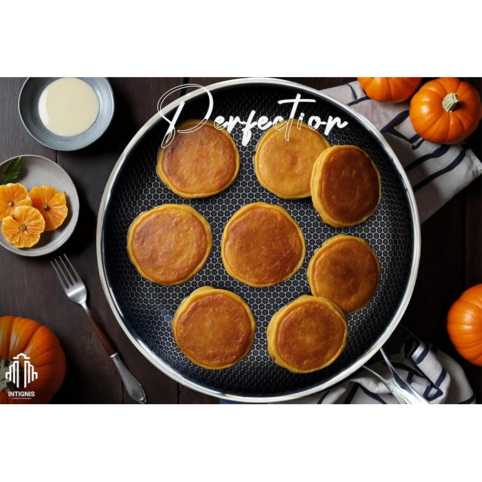 INTIGNIS® Сковорода з кришкою – 30 см / 6 л – з антипригарним покриттям | Стійка до подряпин | Глибока | Без хімікатів | Сковорода з нержавіючої сталі