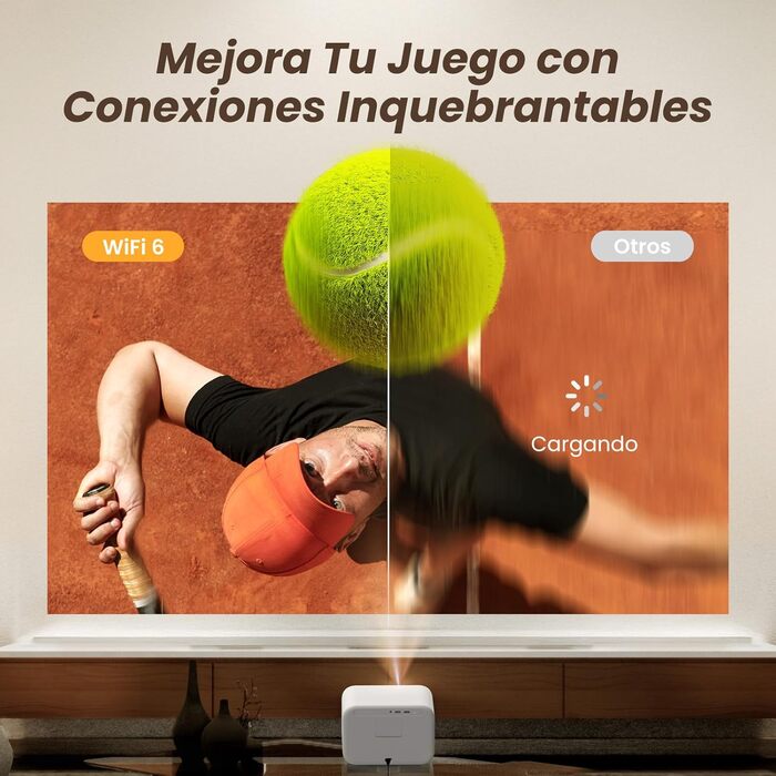 Відеопроектор Yaber L2s з нативним 1080P, автофокусом та WiFi 6/Bluetooth 5.1 для дому та мобільного перегляду