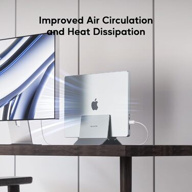 Підставка для ноутбука Vertikaler Laptop Ständer (алюміній) - універсальна, для MacBook, iPad, Tablet, Mac mini