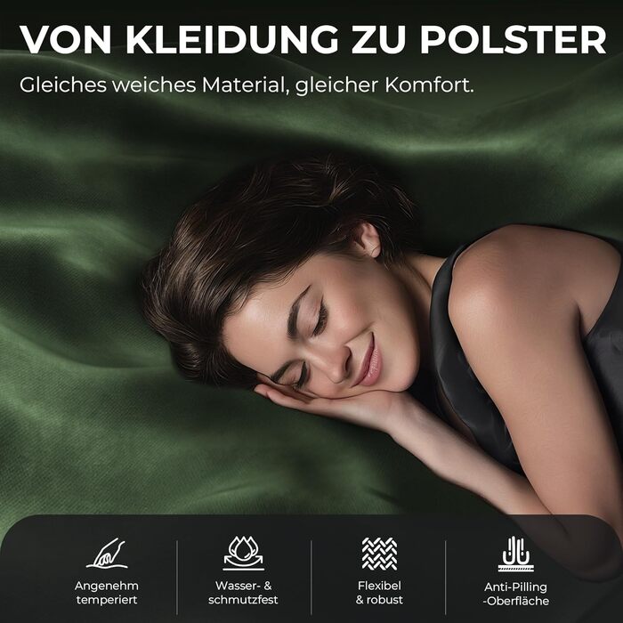 Ігрове крісло Dowinx з масажем попереку, регульованою підголівником, потовщеним сидінням, висувною підніжкою, регульованими підлокітниками, мікрофіброю велюром, нахилом 160°, (зелене)