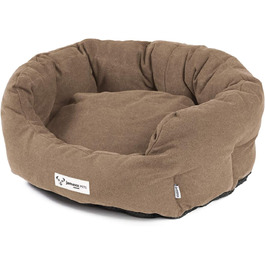 Лежак для собак JAMAXX, комфортний наповнювач, миється, вінтажне полотно, кошик для собак з високими бортиками