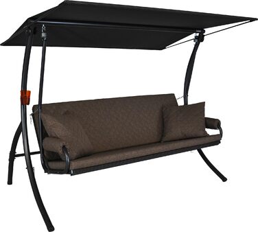 Гойдалка Анґерер Голлівуд Елеґанс Джой – для сидіння, відпочинку та сну, з функцією ліжка, Made in Germany, преміум-якість, темно-тауп