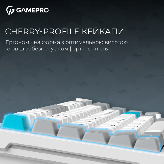 Бездротова механічна клавіатура GamePro Asgard Yord (MK266WH)