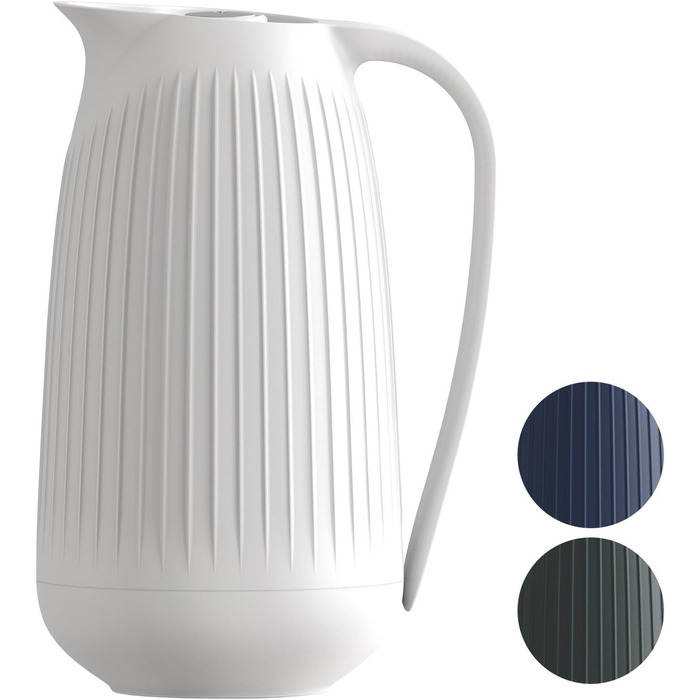 Термос Kähler Isolierkanne 1.0 л Hammershøi для чаю та кави, білий (1л, сірий)