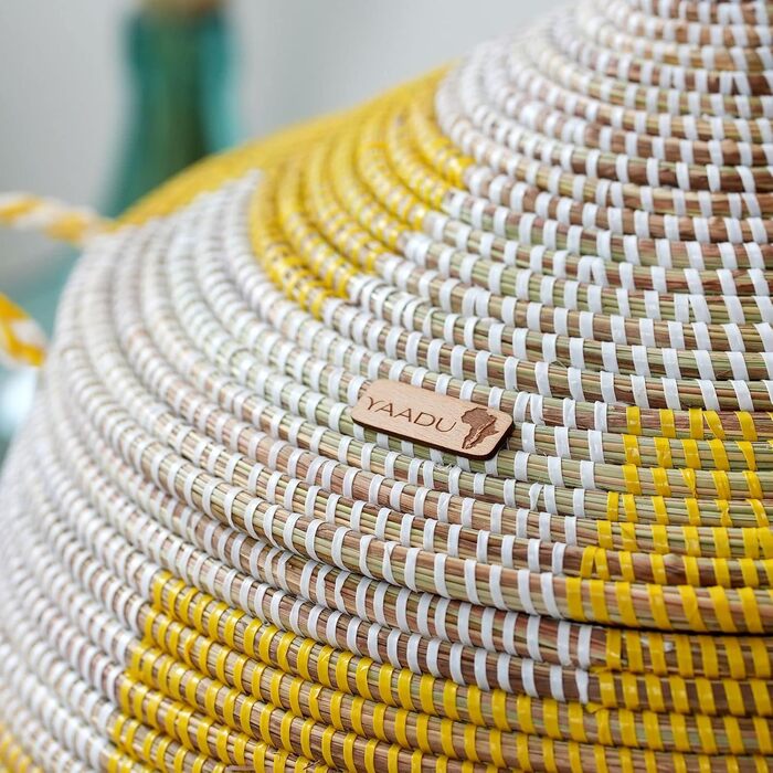 Кошик для білизни YAADU з кришкою XXL - великий контейнер для білизни, жовтий