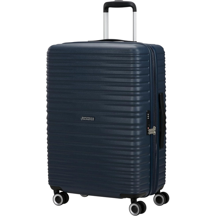 Набір валіз American Tourister Aerotech (3 шт.): ручна, середня, велика, розширювана, з TSA-замком, блакитний (Металевий Navy)