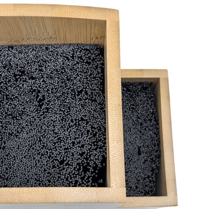 Блок для ножів Relaxdays з бамбука, 2 ящики