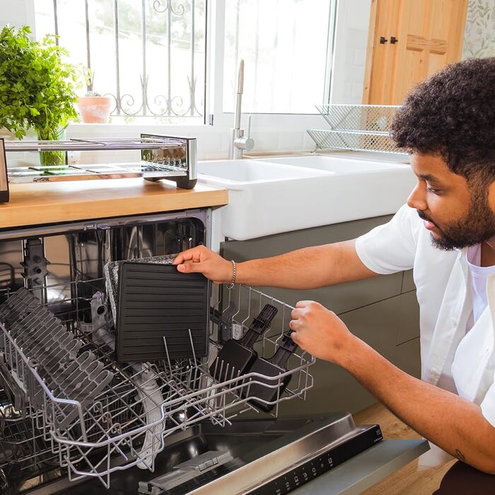 Електричний гриль-раклениця Cecotec MixGrill 16000 Inox – 1400 Вт, 8 персон, з регулюванням температури, 2 нагрівальні пластини (алюміній та натуральний камінь) 20x22 см, 8 сковорідок та 8 лопаток