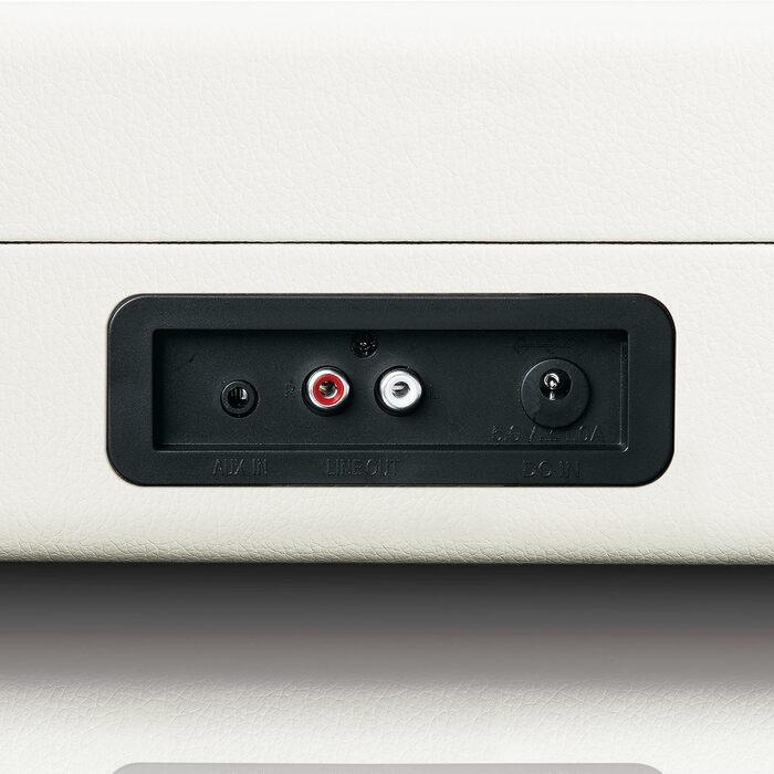 Вініловий програвач Lenco Classic Phono TT-116 з Bluetooth, 3 швидкості (33/45/78 об/хв), RCA-вихід, вбудовані стереодинаміки, вінтажний дизайн, кремовий колір