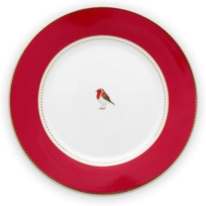 Тарілка для сніданку PiP Studio Love Birds червона 21см