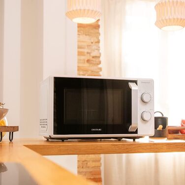 Мікрохвильова піч ProClean 3010, 20 літрів, покриття Ready2Clean, 700 Вт, 6 режимів, таймер 30 хв, функція розморожування, білий колір (20L, гриль, GrandHeat)