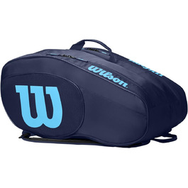 Команда Вілсона з веслом-сумкою, що вміщує до 6 ракеток (темно-синій / Синій)