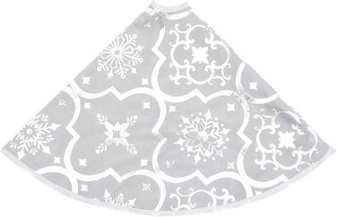 Розкішна Різдвяна Ковдра VidaXL з носком, Різдвяна ковдра, Різдвяний декор, Різдвяна спідниця, ковдра, килимок для підлоги, ялинова ковдра, тканина 150 см (150 см, біла)