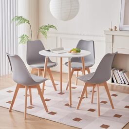 колір: великий стіл + сірі стільці