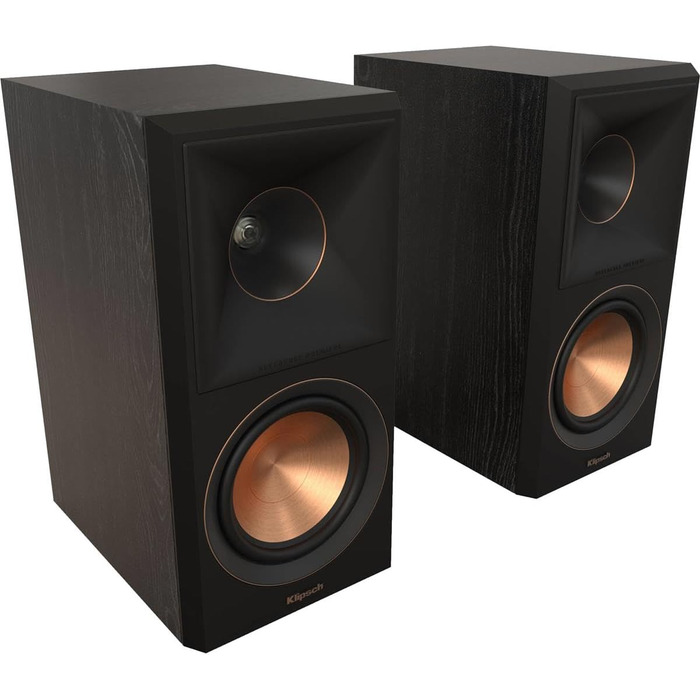 Пара поличних динаміків Klipsch RP-500M II, рупор Tractrix 90x90, високочастотний динамік 1 см, низькочастотний динамік 13,3 см, чорний