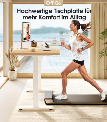 Регульований стіл OffiGo з 2 моторами, USB-C, 3 пам'яті, для столів 100-200 см (140 см, дуб)