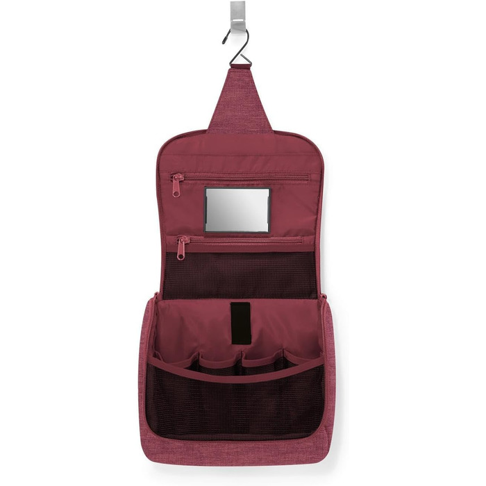 Сумка-органайзер для туалетних аксесуарів Reisenthel Twist Maroon з гачком, водонепроникний матеріал