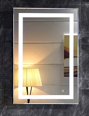 LED дзеркало Badspiegel GS084N з підсвічуванням (80 x 60 см, сенсорний вимикач, холодне біле світло)