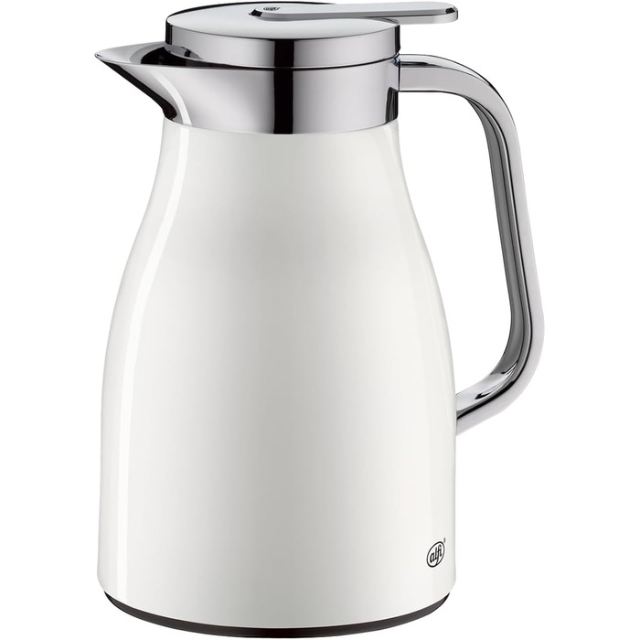 Термос Alfi SKYLINE 1,5л з нержавіючої сталі, білий матовий, з термоізоляцією та скляною вставкою