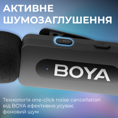 Бездротовий петличний мікрофон BOYA BY-V10 Type-C Black