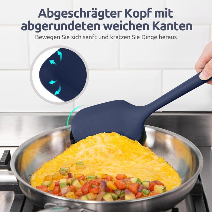 Набір кухонних аксесуарів U-Taste з силікону (5 шт.), стійкий до 315°C, BPA-free, антипригарне покриття, для приготування, перемішування, подачі