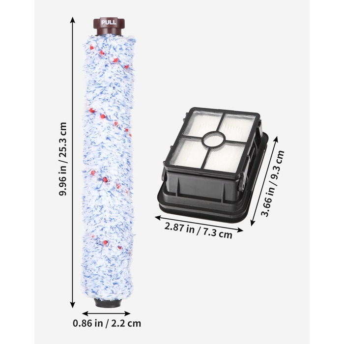 Аксесуари для щіток Bissell Crosswave 3-в-1.4 та 5 змінних фільтрів, сумісні з пилососами Bissell Vacuum Crosswav серії 1785 і 2306, аксесуарами для пилососа Bissell 17132 Crosswave