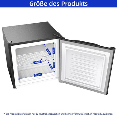 Міні-холодильник CHIQ 46 л з регулюванням температури, тихий (39 дБ), для офісу, кемпінгу, спальні, готелю, чорний