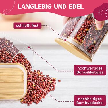 Скляні банки для зберігання, кутові [400 & 920 мл, 1450 мл] Extra Robust, з кришкою, для продуктів харчування