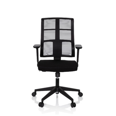 Офісне крісло / поворотне крісло SPINIO сітка / тканина чорна hjh OFFICE