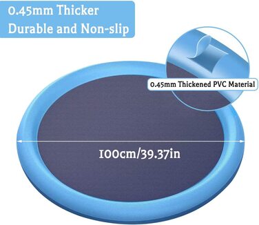 Килимок для води для собак, дитячий килимок для бризок XiXiRan, Blu 100 * 100 см, килимок для гри на воді з розбризкувачем, дитячий вуличний розбризкувач, нековзний килимок для розбризкування води, басейни для собак, Килимок для розбризкування води для со