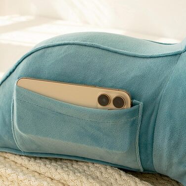 Зручне дихаюче крісло для читання з підтримкою спини, однотонне, знімний підголівник, можна прати, м'яке спижнє крісло (Сірий, 85 x 60 см)