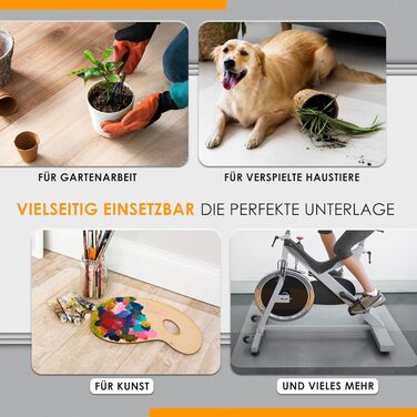 Захисна килимок для офісного крісла - міцний, для твердих підлог, антиковзаюча, легко чиститься, різні розміри, Made in Germany (118x118 см)