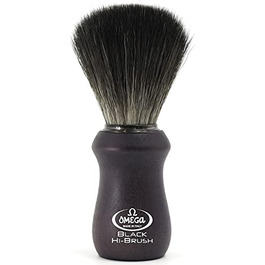 Щітка для гоління Badger Leather Hi Brush Black Wood, біла, Estndar, 227