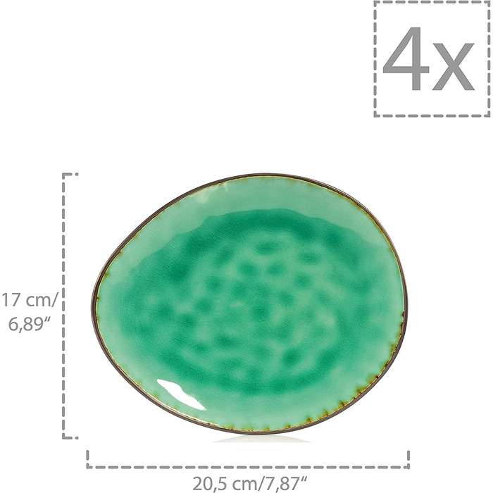 Sänger Kaffeeservice Palm Beach: 12-частинний набір посуду з кераміки для 4 осіб, преміум-якість