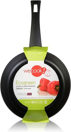 Набір Wecook Ecogreen з 3 алюмінієвими листами діаметром 18-20-24 см, індукційний, екологічно чистий, з антипригарним покриттям, без ПФОК, для миття посуду