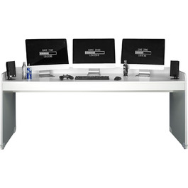 Білий - Ігровий стіл комп'ютерний стіл рулонний, письмовий стіл для молодіжної кімнати204 x 84.5 x72 см Білий ШxВxГ 204x83x72 см