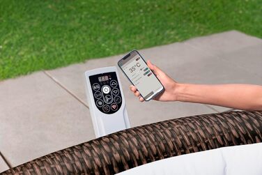 Надувний гідромасажний басейн-джакузі Bestway Bali AirJet XXL з Wi-Fi керуванням, овальний, 270 x 180 x 71 см