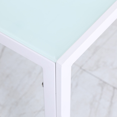 Обідній стіл для кухні, великий розмір, сучасний дизайн, 120 см x 60 см x 75 см, білий