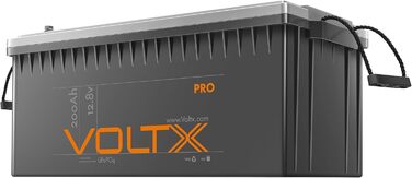 Акумулятор VoltX LiFePO4 12,8 В 200 Ач з 200 А BMS, 2560 Втгод, 3000-15000 циклів, макс. 36 батарей, ідеально підходить для автофургонів і сонячних батарей