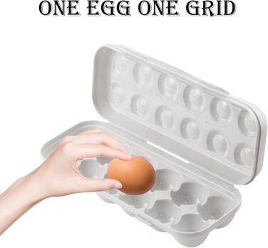 Осередків для зберігання яєць, тримач для яєць, пластик, ящик для яєць, багаторазовий, з кришкою, сірийрожевий, для вулиці, дому, пікніка (50 символів), 2 шт., 12