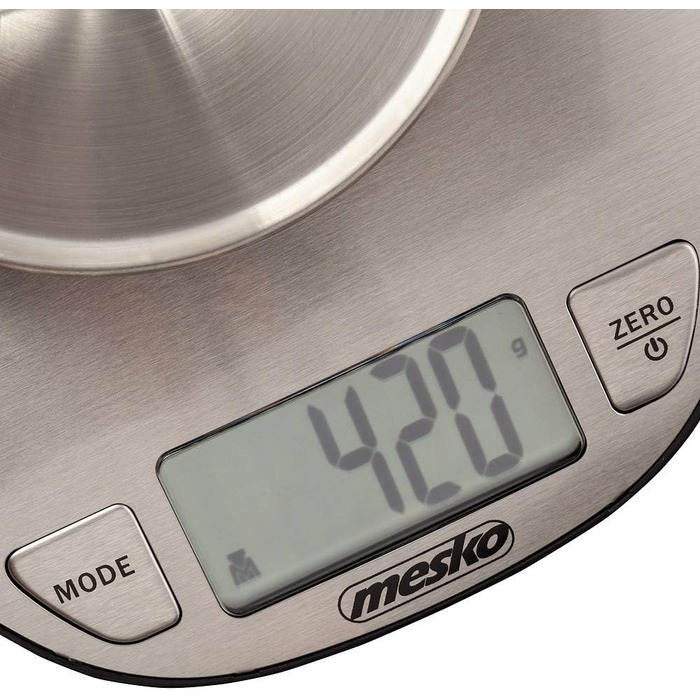 Кухонні ваги Mesko, нержавіюча сталь, сірий, 21,5 x 21,5 x 10,5 см, 1 одиниця